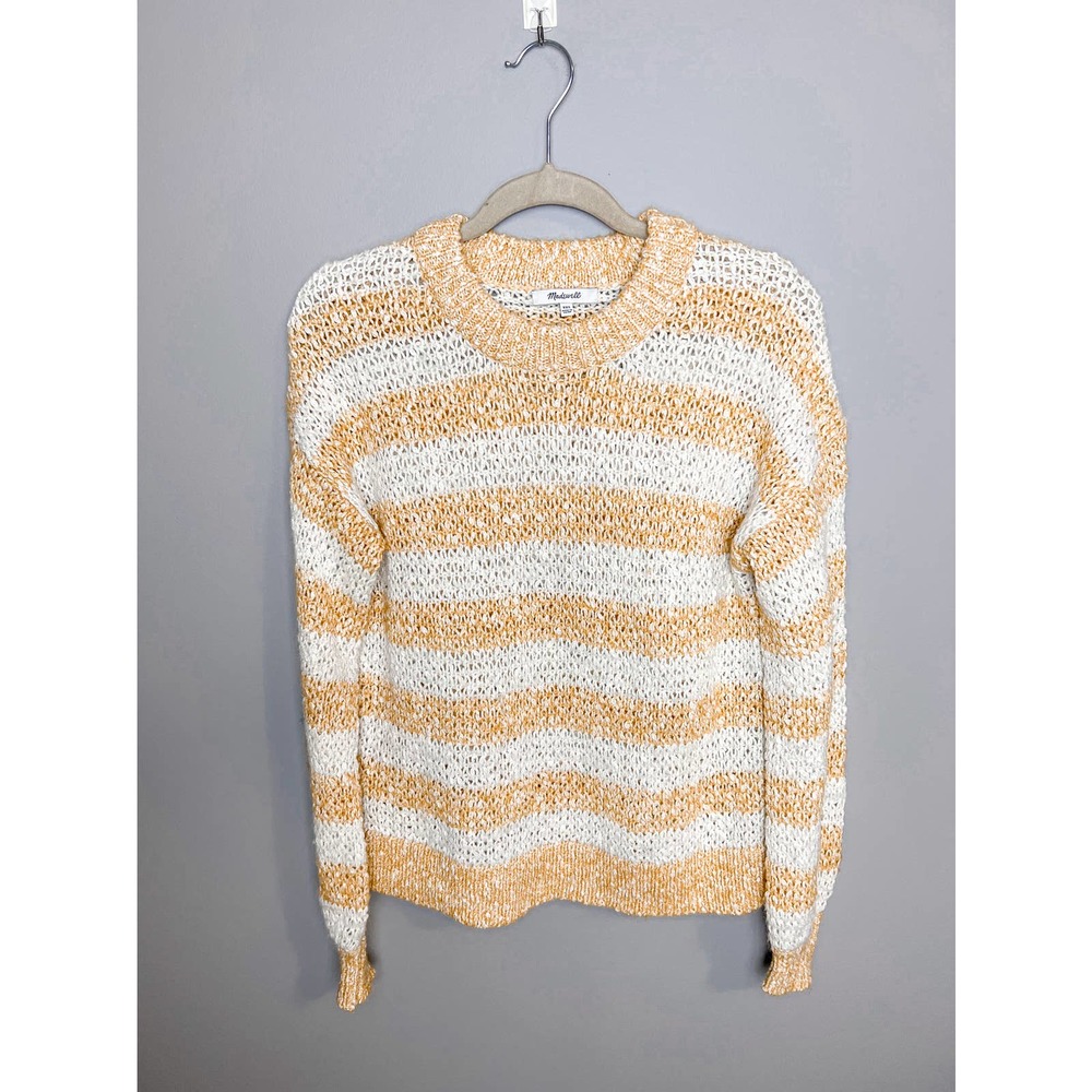 Madewell Baez Pullover Sweater in Stripe Size xxs - Picture 3 of 10